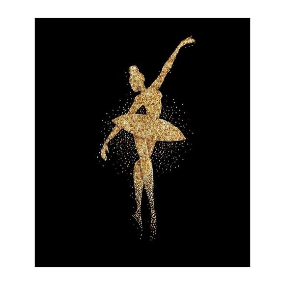 Miniart Crafts 55028 Ballerina in Gold DIY Bead Embroidery Kit Handmade Wall Art - Picture 2 of 5